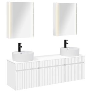 vidaXL Juego de Muebles de Ba&ntilde;o 5 pcs Blanco 53 x 15,5 x 70 cm