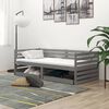 vidaXL Sof&aacute; cama con cajones madera de pino maciza gris 90x200 cm