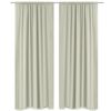 vidaXL Cortinas opacas 2 ud doble capa 140x245 cm crema ahorro energ&iacute;a