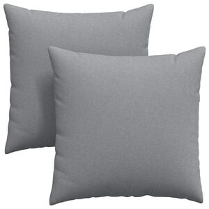 vidaXL Cojines de sof&aacute; 2 pcs Gris Claro 80 x 80 cm tela
