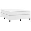vidaXL Cama box spring con colch&oacute;n cuero sint&eacute;tico blanco 140x200cm