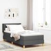 vidaXL Cama tipo Box Spring Gris oscuro 200 x 100 cm Poli&eacute;ster