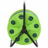 vidaXL Carrete de rollo para manguera de pie PVC verde 50 m