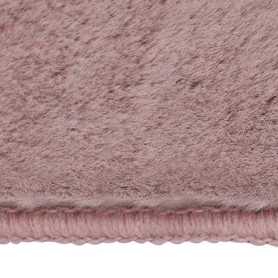 vidaXL Alfombra de pelo sintético de conejo rosa envejecido 180x270 cm