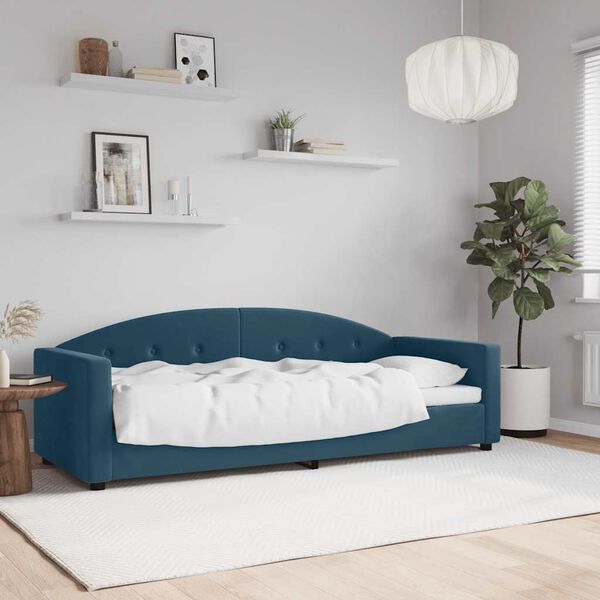 vidaXL Sof&aacute; cama sin colch&oacute;n terciopelo azul 80x200 cm