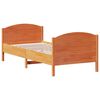 vidaXL Estructura de cama sin colch&oacute;n madera de pino marr&oacute;n 90x200 cm