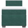 vidaXL Cama box spring con colch&oacute;n terciopelo verde oscuro 90x200 cm