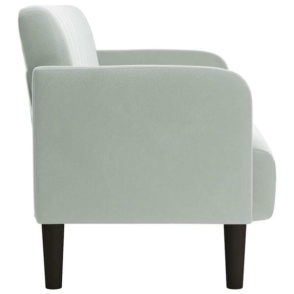 vidaXL Sof&aacute; Loveseat gris claro 109 cm terciopelo