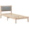 vidaXL Estructura de cama Gris Claro 80 x 190 cm Madera de pino macizo