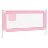 vidaXL Barandilla de seguridad cama de ni&ntilde;o rosa tela 160x25 cm