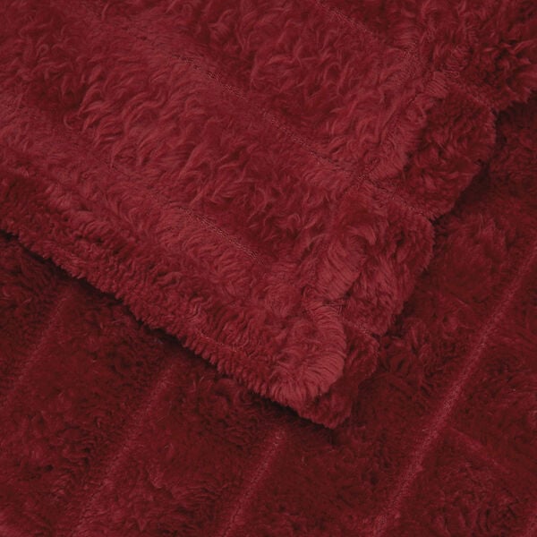 vidaXL Mantitas de Sof&aacute; 6 pcs Rojo Burdeos 200 x 150 cm Lana