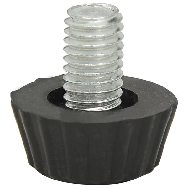 vidaXL Patas de mueble regulables M8 18 unidades negro