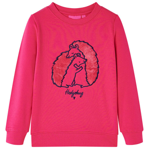 Sudadera infantil rosa chillón 140