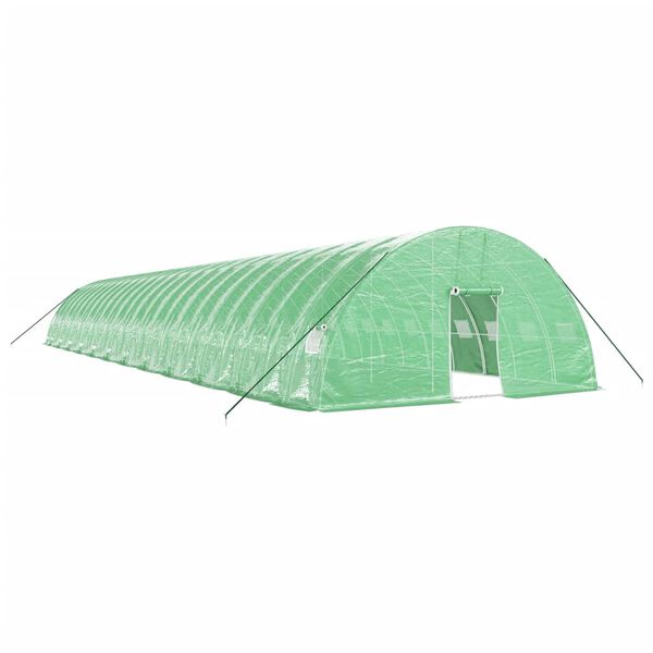 vidaXL Invernadero con estructura de acero verde 144 m&sup2; 24x6x2,85 m