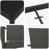 vidaXL Conjunto de Comedor de Jard&iacute;n 5 pcs Negro rat&aacute;n sint&eacute;tico
