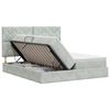vidaXL Cama con almacenamiento Gris Claro 180 x 200 cm Terciopelo