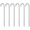 vidaXL Clavijas para tienda 6 uds acero galvanizado 41,5 cm &Oslash;12 mm