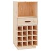 vidaXL Botellero de madera maciza de pino 45x34x100 cm