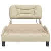 vidaXL Estructura de cama sin colch&oacute;n Hvar tela crema 90x200 cm