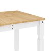 vidaXL Mesa de comedor Corona madera maciza pino blanco 160x80x75 cm