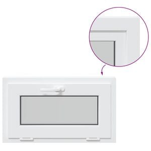 vidaXL Color interno de ventana de s&oacute;tano blanco RISOR 65 x 40 cm