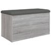 vidaXL Banco con almacenaje madera ingenier&iacute;a gris Sonoma 82x42x45 cm