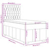 vidaXL Cama box spring con colch&oacute;n tela gris claro 90x190 cm
