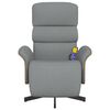 vidaXL Sill&oacute;n reclinable de masaje con reposapi&eacute;s tela gris claro