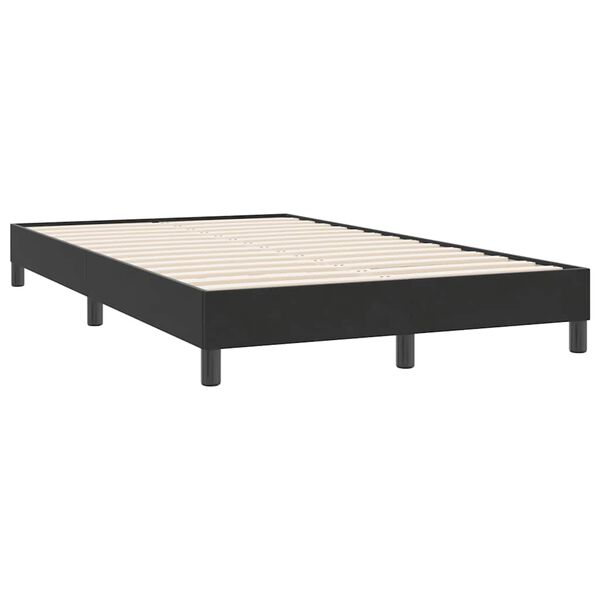 vidaXL Cama box spring con colch&oacute;n terciopelo negro 120x220 cm
