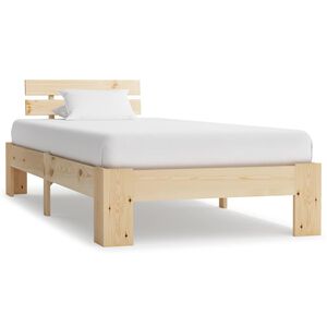 vidaXL Estructura de cama sin colch&oacute;n madera maciza de pino 100x200 cm