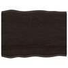 vidaXL Tablero mesa madera tratada roble borde vivo marr&oacute;n 80x60x2 cm