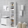 vidaXL Armario ba&ntilde;o madera contrachapada blanco brillo 30x30x183,5 cm
