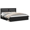 vidaXL Estructura de cama Negro 200 x 200 cm Madera de pino macizo