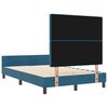 vidaXL Cama tipo Box Spring Azul Oscuro 120 x 200 cm Terciopelo