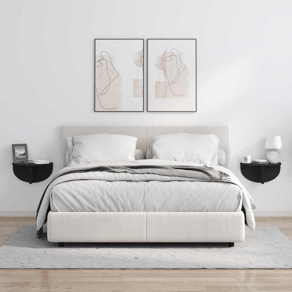 vidaXL Estante de pared Negro 38 x 19 x 19 cm Madera de ingenier&iacute;a