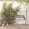 vidaXL Banco balancín de jardín 125 cm acero y plástico negro