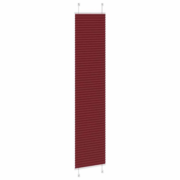 vidaXL Estor Plisado rojo burdeos 40x200 cm Tela Ancho 39,4 cm