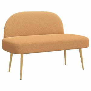 vidaXL Banco tapizado con respaldo Beige 110 x 60 x 76 cm Boucl&eacute;