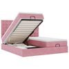 vidaXL Estructura de cama otomana colchones terciopelo rosa 180x200cm