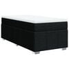 vidaXL Cama box spring con colch&oacute;n tela negro 80x200 cm