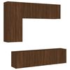 vidaXL Muebles de TV de pared 5 pzas madera de ingenier&iacute;a marr&oacute;n roble