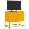 vidaXL Mueble para TV de acero amarillo mostaza 68,5x39x60,5 cm
