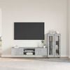 vidaXL Conjunto de mueble de TV con caj&oacute;n FLORIN Gris Concreto