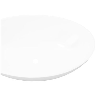 vidaXL Lavabo ovalado de cerámica blanco 40x33 cm