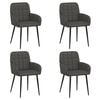 vidaXL Sillas de comedor 4 uds. Cuero sint&eacute;tico Negro 57 x 50 x 85 cm