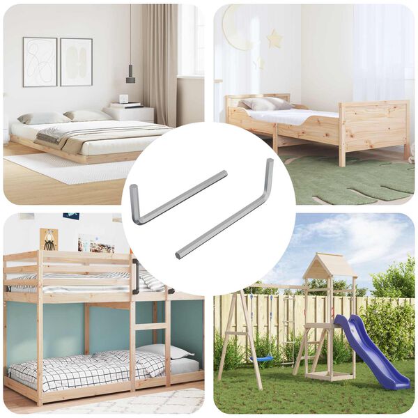 vidaXL Llave hexagonal 2 pcs Plateado 32 x 86 mm Acero