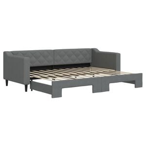 vidaXL Sof&aacute; cama nido tela gris oscuro 80x200 cm