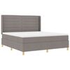 vidaXL Cama tipo Box Spring con colch&oacute;n Taup&eacute; 180 x 200 cm tela