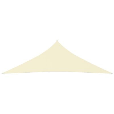 vidaXL Toldo de vela triangular tela Oxford color crema 3x3x4,24 m