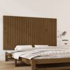vidaXL Cabecero cama pared madera maciza pino marr&oacute;n miel 159,5x3x90cm